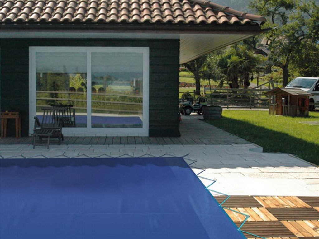 Couverture d'hivernage et de protection opaque Albon ECOLD coloris bleu forme rectangulaire (m²)