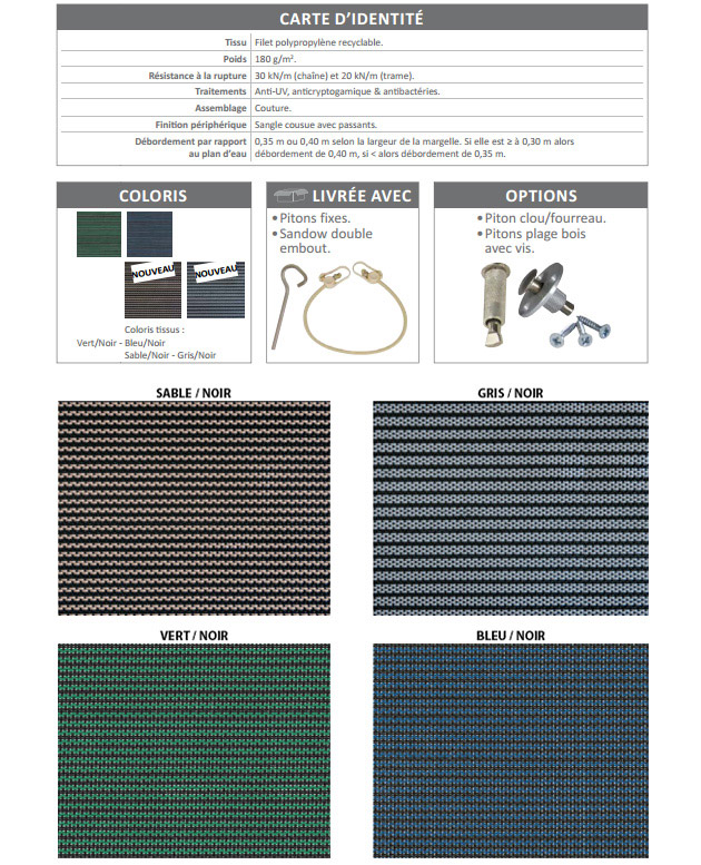 Couverture d'hivernage et de securite Albon GRILLE COLD NFP90-308 piscine enterree - Albon GRILLE COLD Que des avantages sans l'inconvénient d'un prix élevé