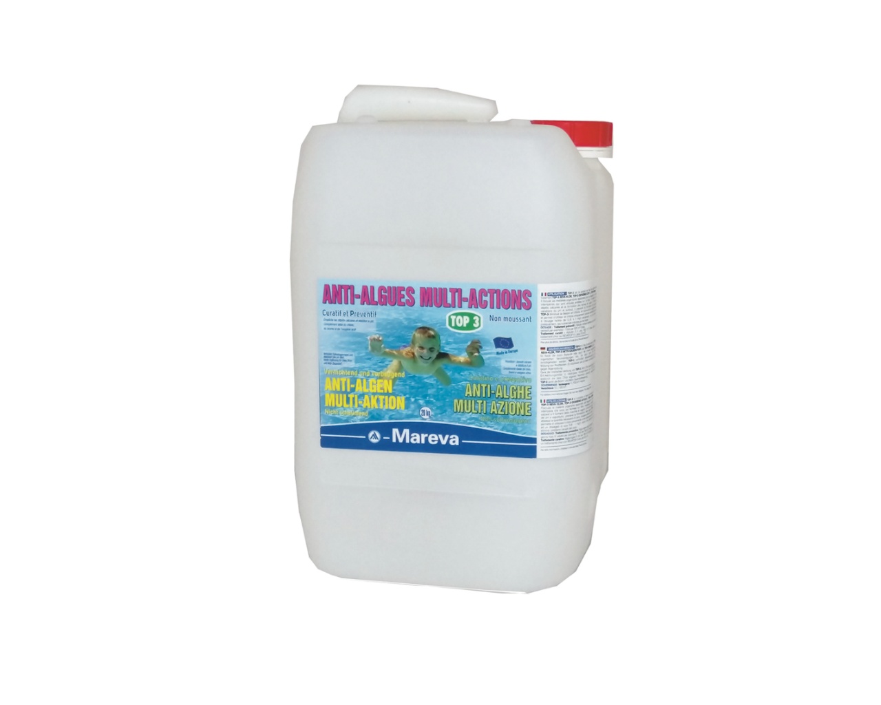 Produit de traitement anti-algues Mareva TOP 3 multi-actions bidon 20L