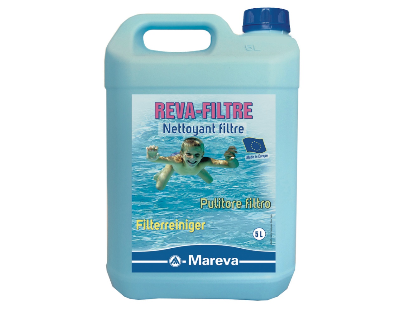 Nettoyant special filtre piscine REVA-FILTRE bidon 5L