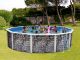Kit piscine hors-sol acier Toi PIEDRA GRIS ronde Ø5.50 x 1.20m decor pierre