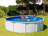 Kit piscine hors-sol acier Toi CANARIAS CIRCULAR ronde Ø 5.50 x 1.20m laque blanc - Autre vue