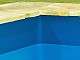 Liner uni bleu overlap PROCOPI 35/100eme piscine hors-sol ronde 2.44m x 0.4m