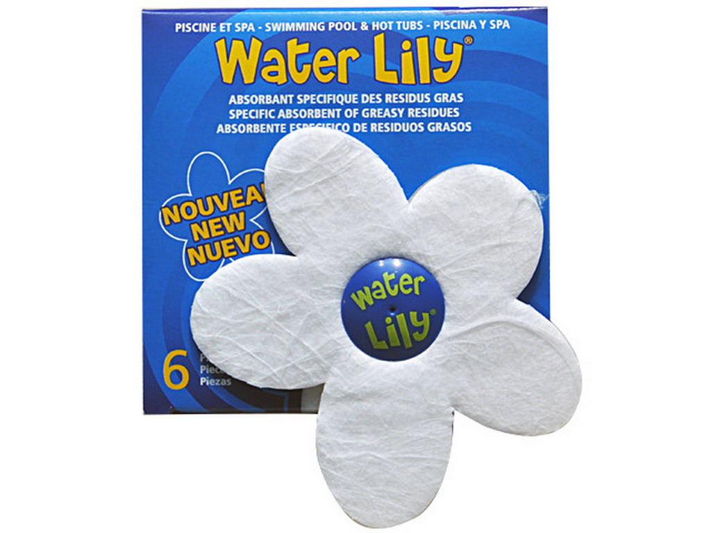 Boite de 6 absorbants residus gras WATER LILY pour piscine