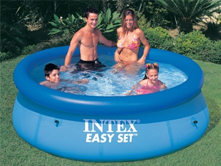 Piscine hors-sol autoportante Intex EASY SET ronde Ø244 x 76cm bleue