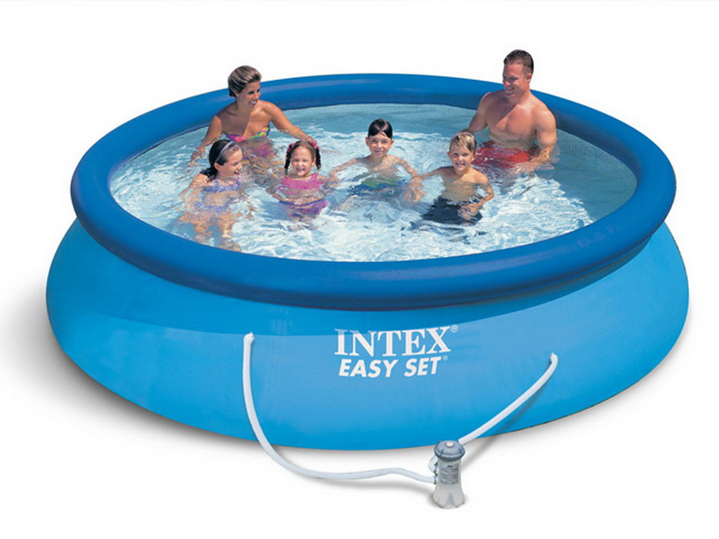Kit piscine hors-sol autoportante Intex EASY SET ronde Ø366 x 76cm avec filtration debit 2m3/h