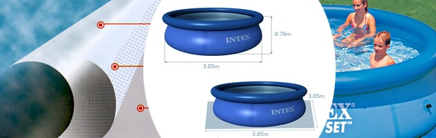 Piscine hors-sol autoportante Intex EASY SET ronde Ø305 x 76cm bleue - Piscine hors-sol Intex Intex EASY SET Plaisir et détente à chaque baignade