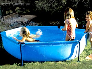 Piscine hors-sol enfant Gre JETPOOL ronde Ø2.15m x 0.45m