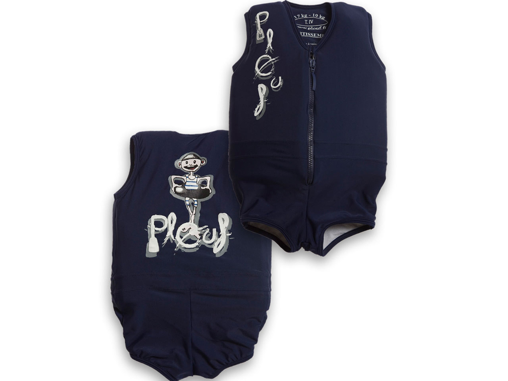 Maillot de bain flottant enfant PLOUF Jim Marine garcon 3 ans (15/17kg)