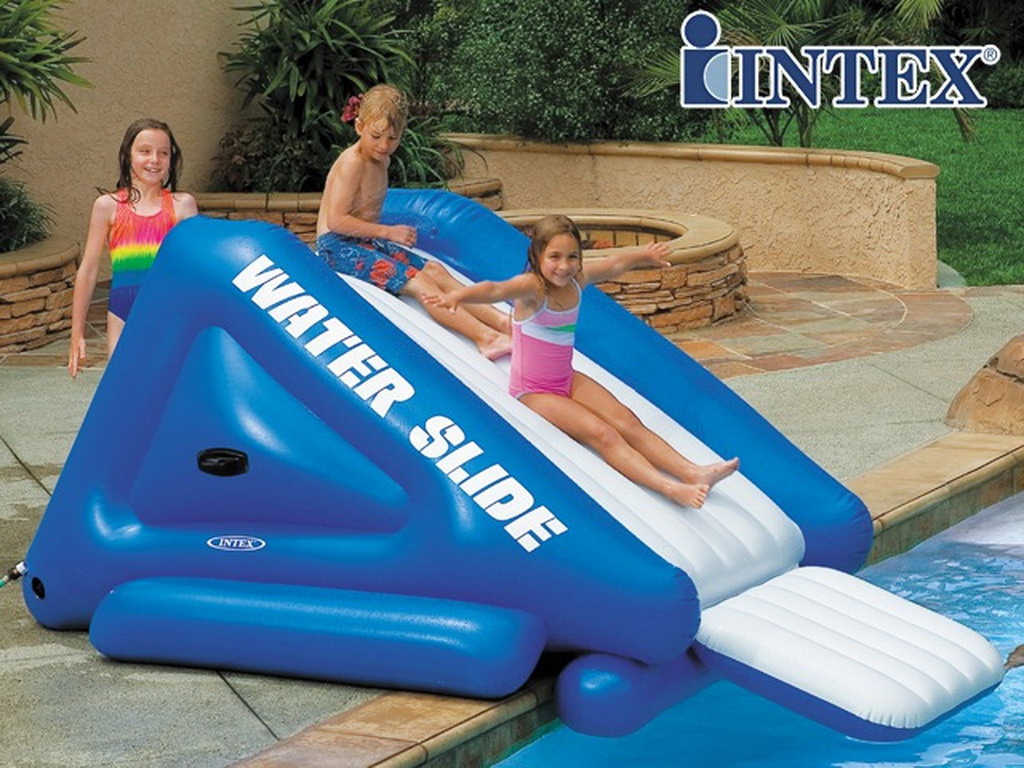 Toboggan geant gonflable Intex WATER SLIDE 302cm pour piscine