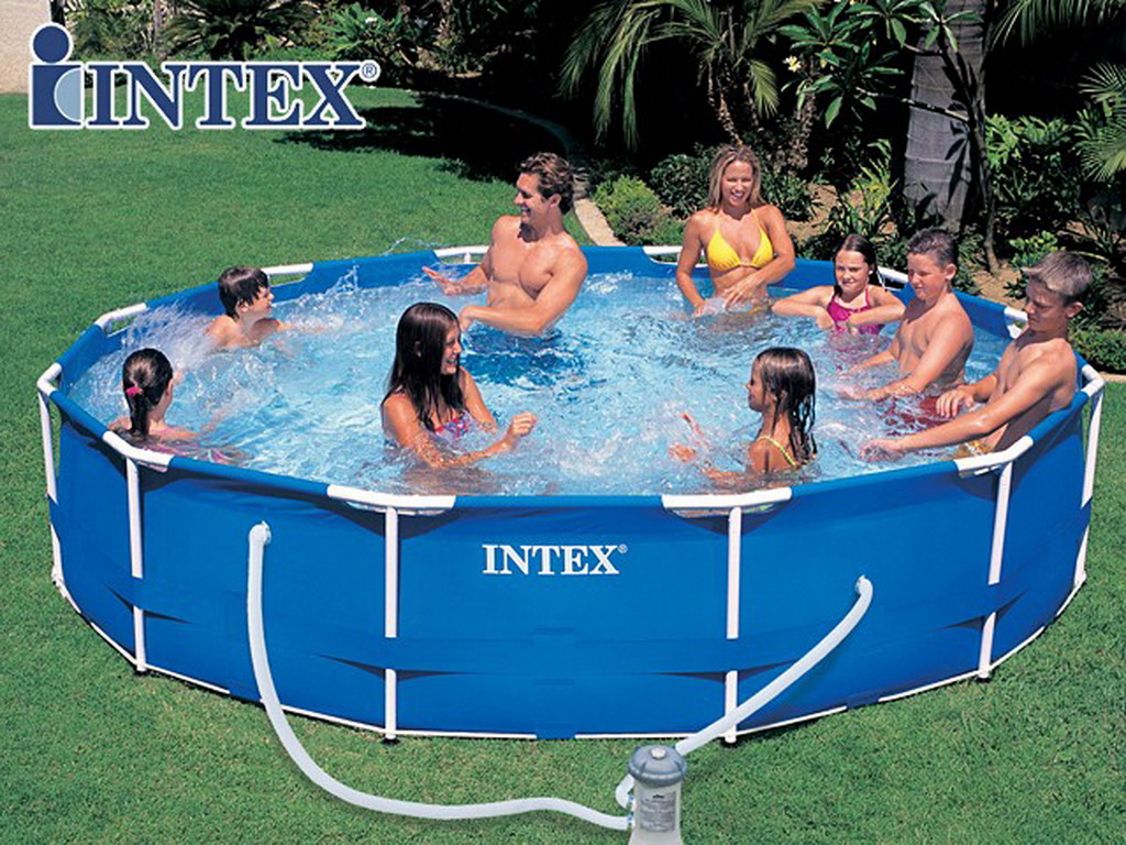 Kit piscine tubulaire Intex METAL FRAME ronde Ø366 x 76cm avec filtration a cartouche 2m3/h