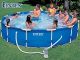 Kit piscine tubulaire Intex METAL FRAME ronde Ø366 x 76cm avec filtration a cartouche 2m3/h