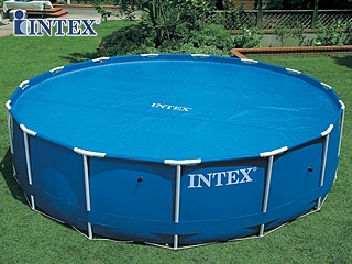 Couverture solaire d'ete Intex BULLES Ø348cm pour piscine hors-sol ronde Ø366cm