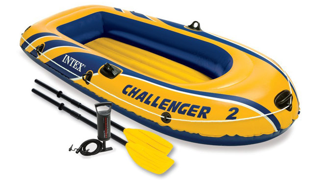 Bateau gonflable Intex CHALLENGER 2 dimensions 236 x 114 x 61cm capacite 2 personnes - Caractéristiques du bateau gonflable Intex CHALLENGER 2