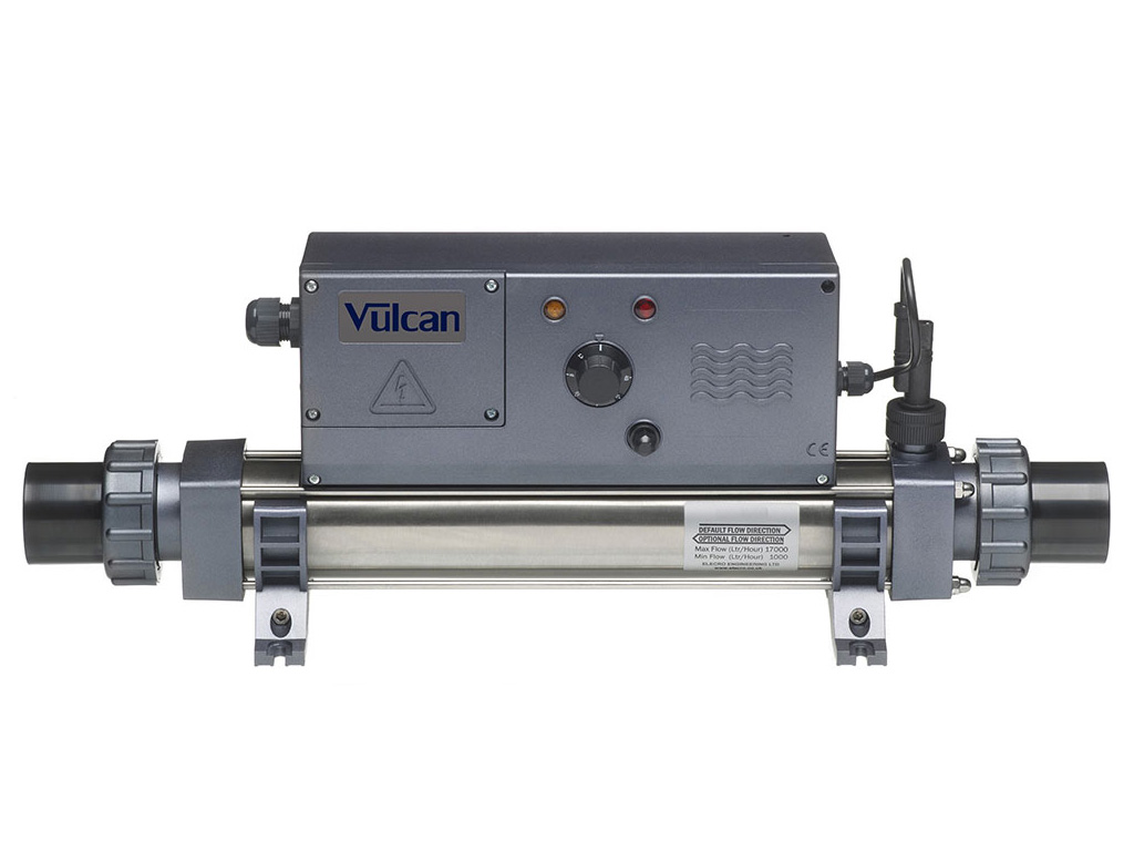 Rechauffeur Vulcan ANALOGUE Titane 6kW Tri piscine hors-sol et enterree