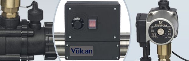 Echangeur de chaleur Vulcan TOTAL Titane a controle analogique 70kW - Echangeur de chaleur Vulcan TOTAL Titane analogique 70kW