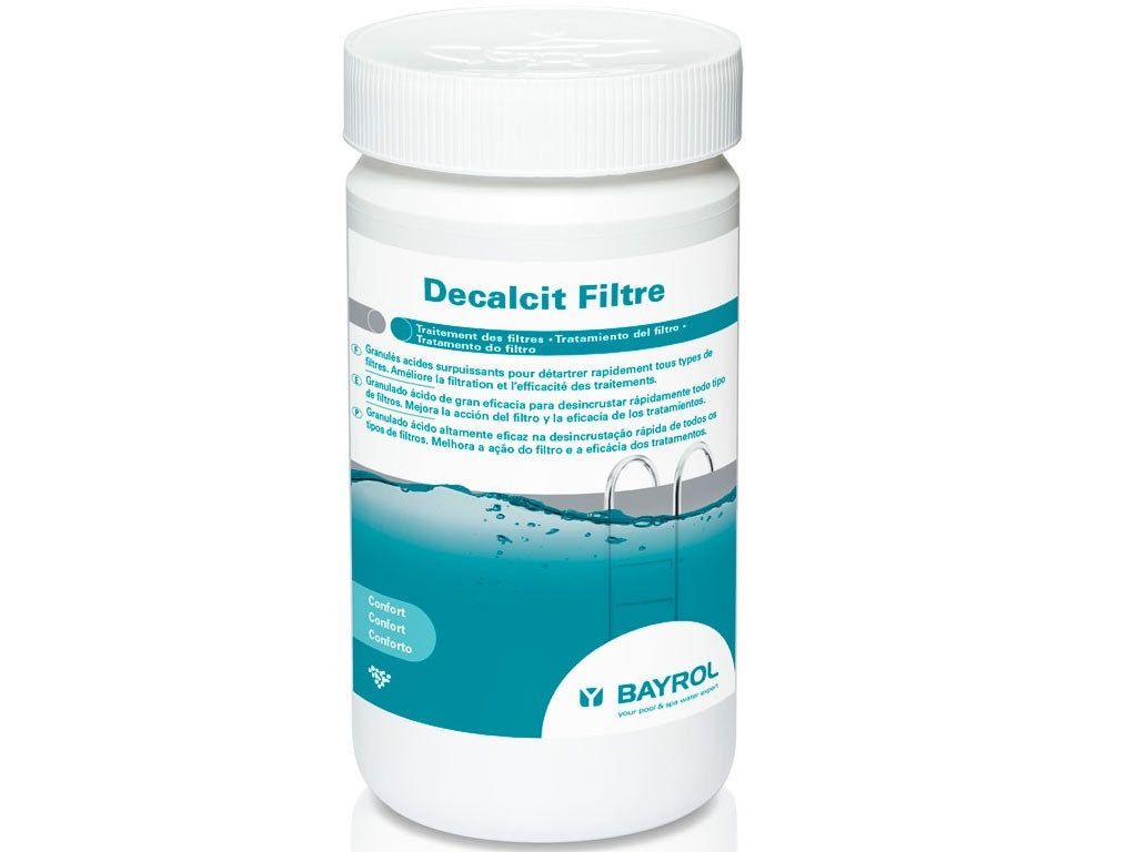 Nettoyant special filtre piscine DECALCIT Bayrol boite de 1kg