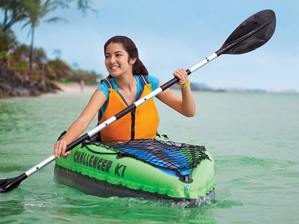 Kayak gonflable Intex CHALLENGER K1 dimensions 274 x 76 x 33cm 1 personne