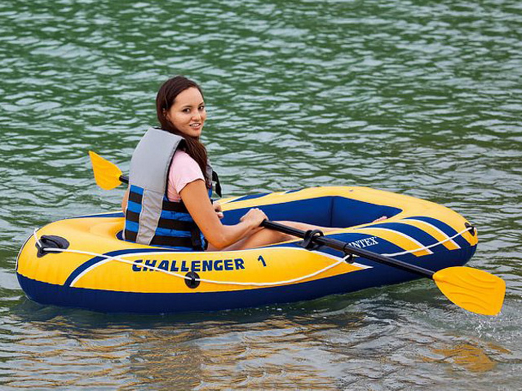 Bateau gonflable Intex CHALLENGER 1 dimensions 193 x 108 x 38cm capacite 1 personne