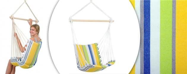 Chaise suspendue hamac Amazonas Belize coloris kolibri 104 x 56cm - Caractéristiques de la chaise suspendue hamac Amazonas Belize