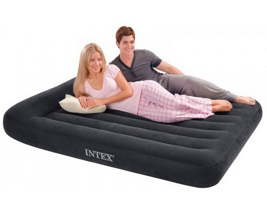 Matelas Airbed gonflable Intex PILOWREST 191 x 137 x 30cm avec gonfleur electrique integre