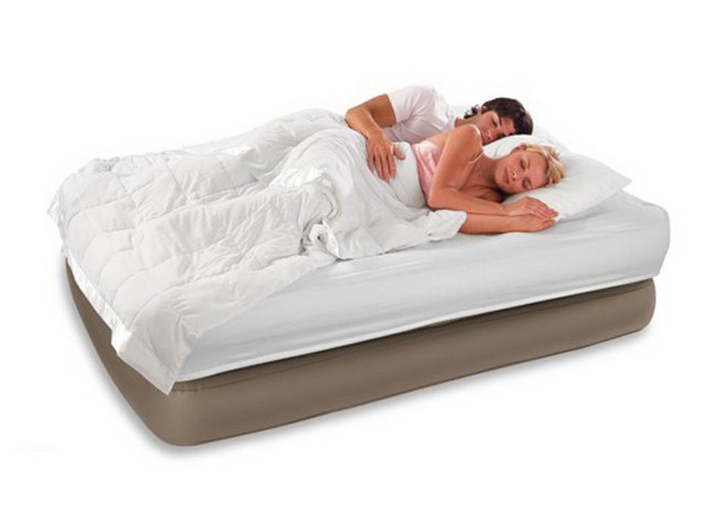 Matelas Airbed gonflable COMFORT Intex 203 x 152 x 48cm avec gonfleur electrique integre