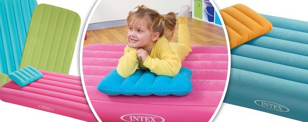 Matelas Airbed gonflable Intex POP KIDZ coloris vert 157 x 88 x 18cm - Caractéristiques de l'airbed POP KIDZ