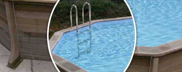 Kit piscine beton NATURALIS decagonale Ø4.95 x 1.30m aspect bois - Avantages des piscines hors-sol béton NATURALIS