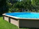 Kit piscine beton NATURALIS 3 decagonale 7,87 x 4,72 x 1,30m aspect bois