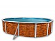 Kit piscine hors-sol acier Toi ETNICA ovale 5.50 x 3.66 x 1.20m decor bois