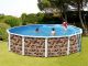 Kit piscine hors-sol acier Toi CAMUFLAJE ronde Ø4.60 x 1.20m decor camouflage