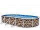 Kit piscine hors-sol acier Toi CAMUFLAJE ovale 7.30 x 3.66 x 1.20m decor camouflage