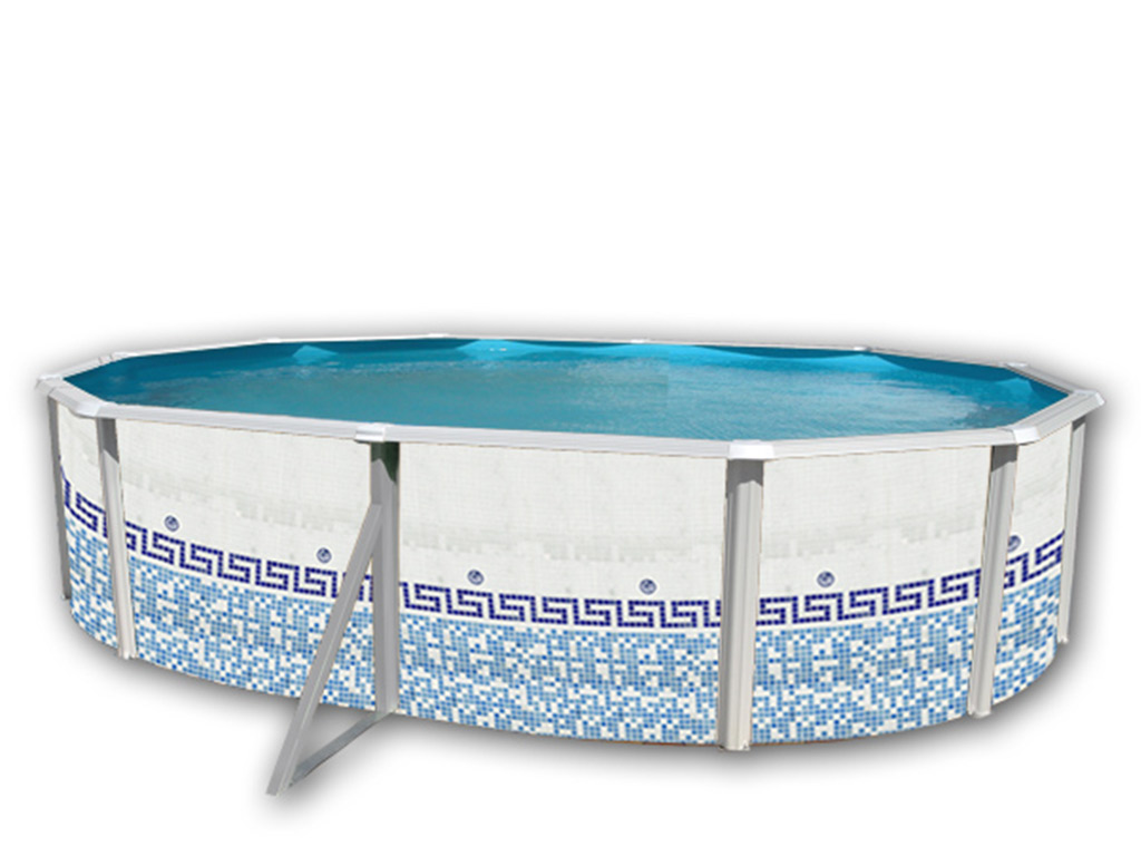 Kit piscine hors-sol acier Toi MOSAICO ovale 5.50 x 3.66 x 1.20m decor mosaique