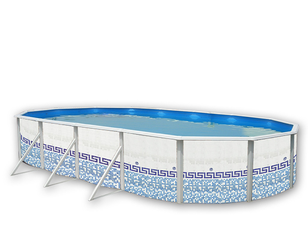 Kit piscine hors-sol acier Toi MOSAICO ovale 9.15 x 4.57 x 1.2m decor mosaique