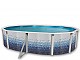 Kit piscine hors-sol acier Toi TRENCADIS ovale 5.50 x 3.66 x 1.20m decor ceramique