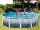 Kit piscine hors-sol acier Toi TRENCADIS ronde Ø3.50 x 1.20m decor ceramique