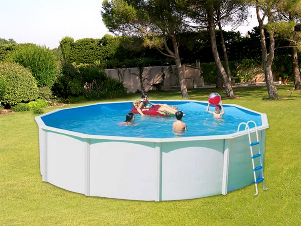 Kit piscine hors-sol acier Toi CANARIAS CIRCULAR ronde Ø2.30 x 1.20m laque blanc