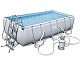 Piscine hors-sol tubulaire Bestway POWER STEEL FRAME POOL rectangulaire 404x201x100cm filtration sable