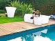 Angle lumineux de divan filaire Loon LOONGE 96x96x71cm pour piscine et jardin - Autre vue