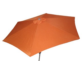 Parasol inclinable aluminium noir a manivelle Ø270cm toile coloris orange