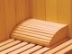 Repose-tete ergonomique en bois pour sauna infrarouge ou a vapeur