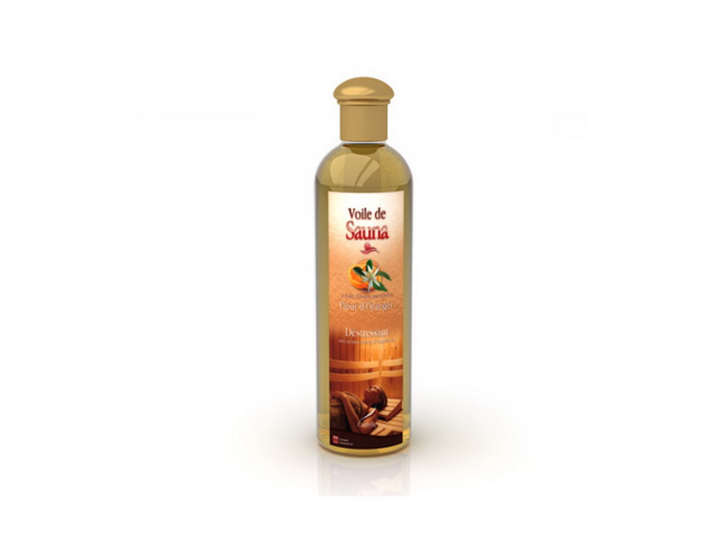 Huiles essentielles Voile de Sauna FLEUR D'ORANGER flacon de 250ml pour sauna a vapeur