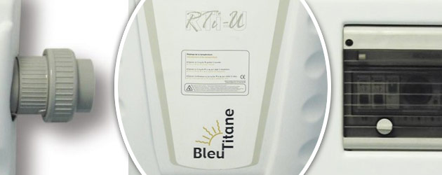 Rechauffeur electrique Bleu Titane RTI-U 18kW Titane pour bassin de 60m³ a 120m³ - Avantages du réchauffeur piscine Bleu Titane