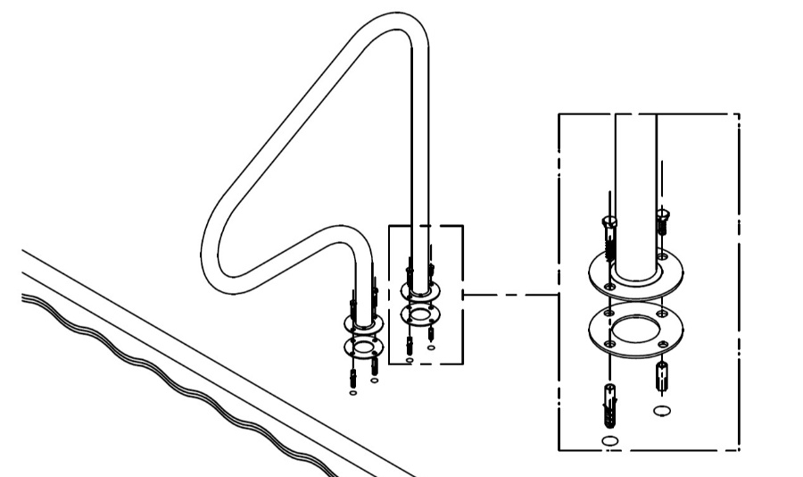 Caractéristiques de la sortie de bain Flexinox