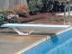 Plongeoir droit piscine enterree complet 183cm avec socle et kit fixation
