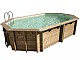 Piscine bois Ubbink OCEA octogonale 400x610x130cm liner bleu