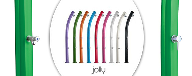 Douche solaire aluminium Formidra JOLLY CURVED mitigeur + rince-pieds violet - Avantages de la douche solaire Formidra