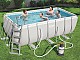 Kit piscine tubulaire Bestway POWER STEEL FRAME POOL rectangulaire 412x201x122cm a sable - Autre vue