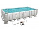 Kit piscine tubulaire Bestway POWER STEEL FRAME POOL rectangulaire 671x366x132cm filtration sable