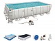 Kit piscine tubulaire Bestway POWER STEEL FRAME POOL rectangulaire 671x366x132cm filtration sable - Autre vue